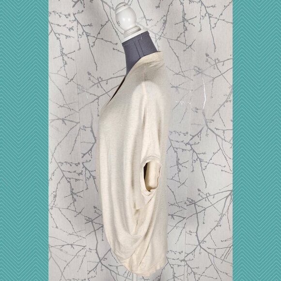 Tonic Ivory Beige Bamboo Organic Cotton Stretch Open Cardigan - Picture 2 of 4